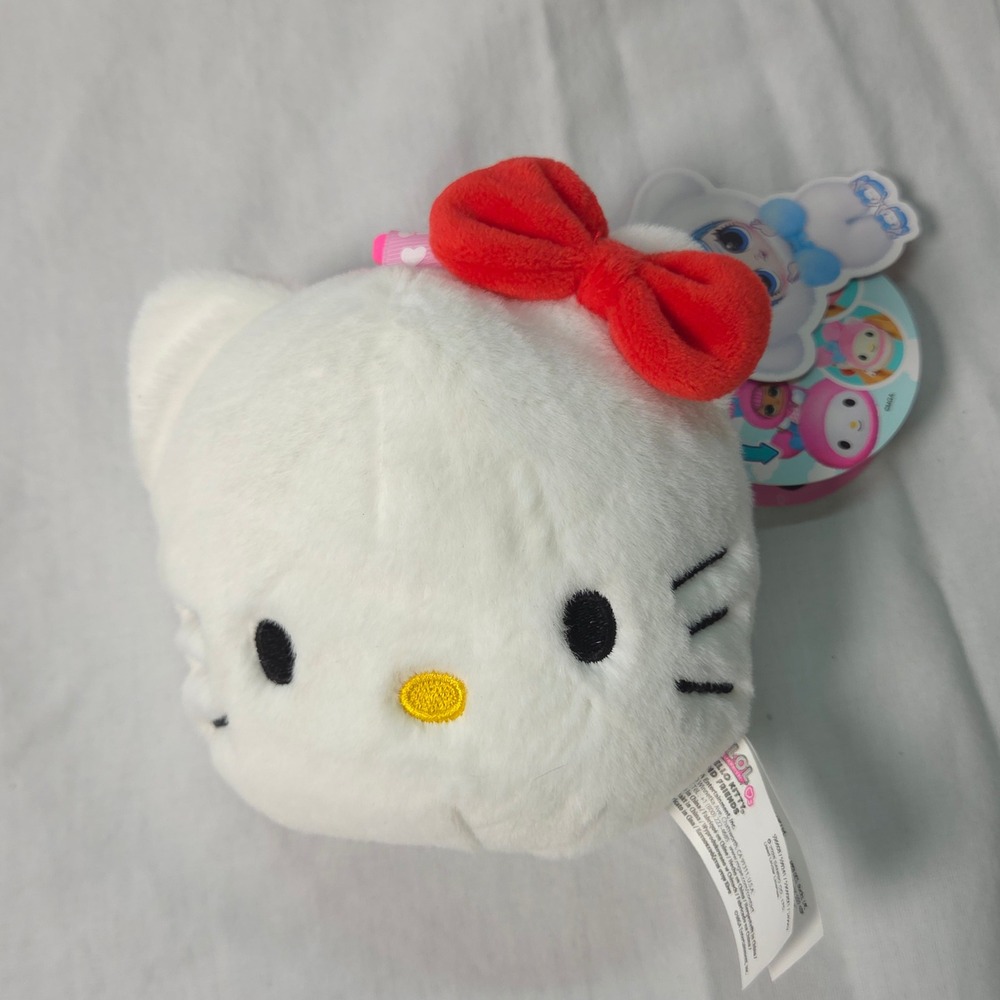 LOL Surprise Hello Kitty and Friends Reversible Plush White Red Bow Clip 596608